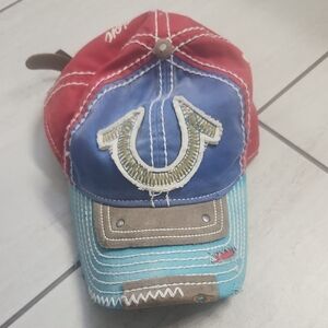 True Religion Red and Blue Cap